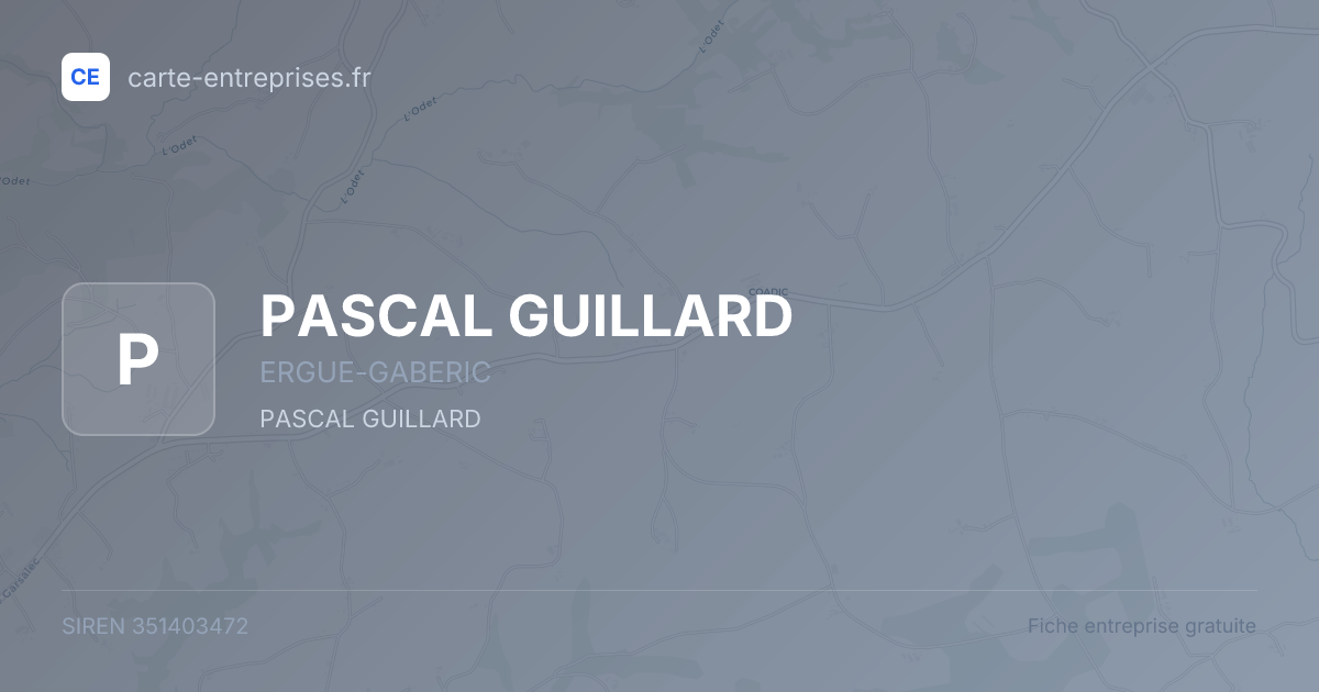PASCAL GUILLARD — 351403472 — fiche entreprise