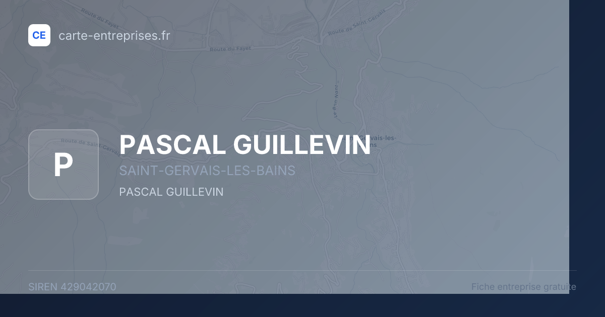 PASCAL GUILLEVIN — 429042070 — fiche entreprise