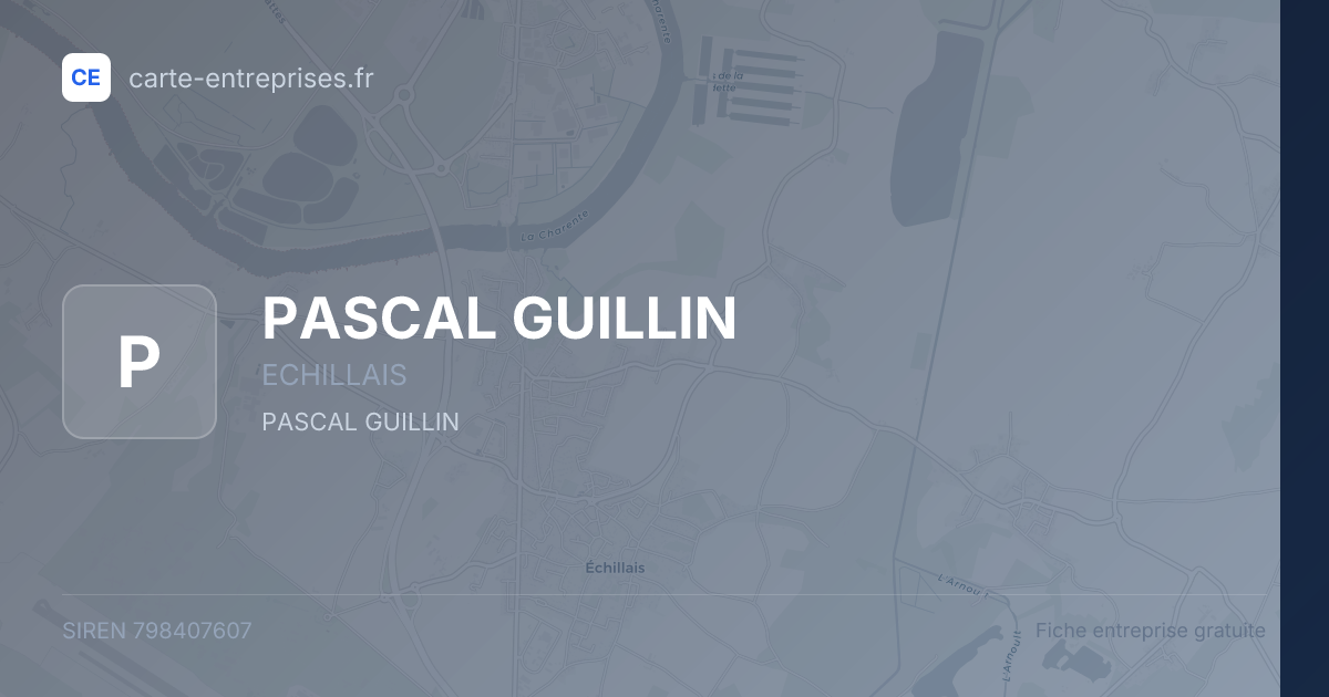 PASCAL GUILLIN — 798407607 — fiche entreprise