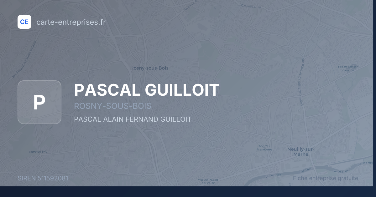 PASCAL GUILLOIT — 511592081 — fiche entreprise