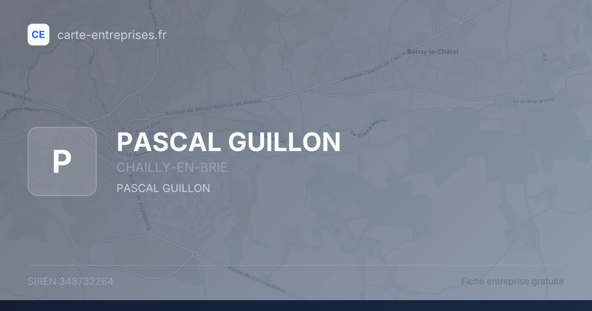 PASCAL GUILLON — 348732264 — fiche entreprise