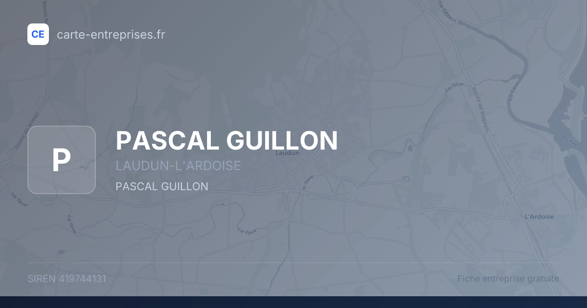 PASCAL GUILLON — 419744131 — fiche entreprise