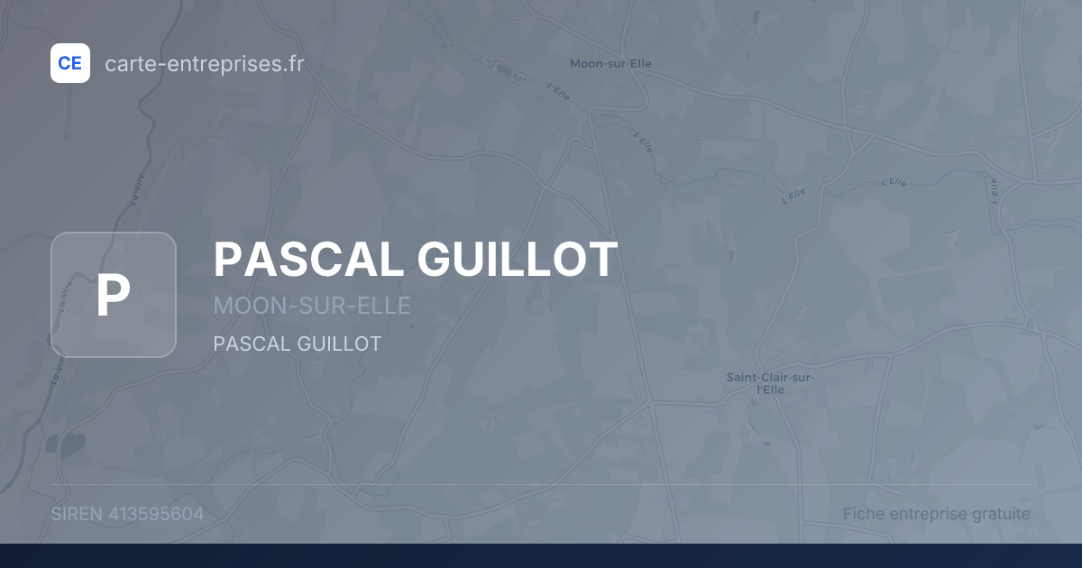 PASCAL GUILLOT — 413595604 — fiche entreprise