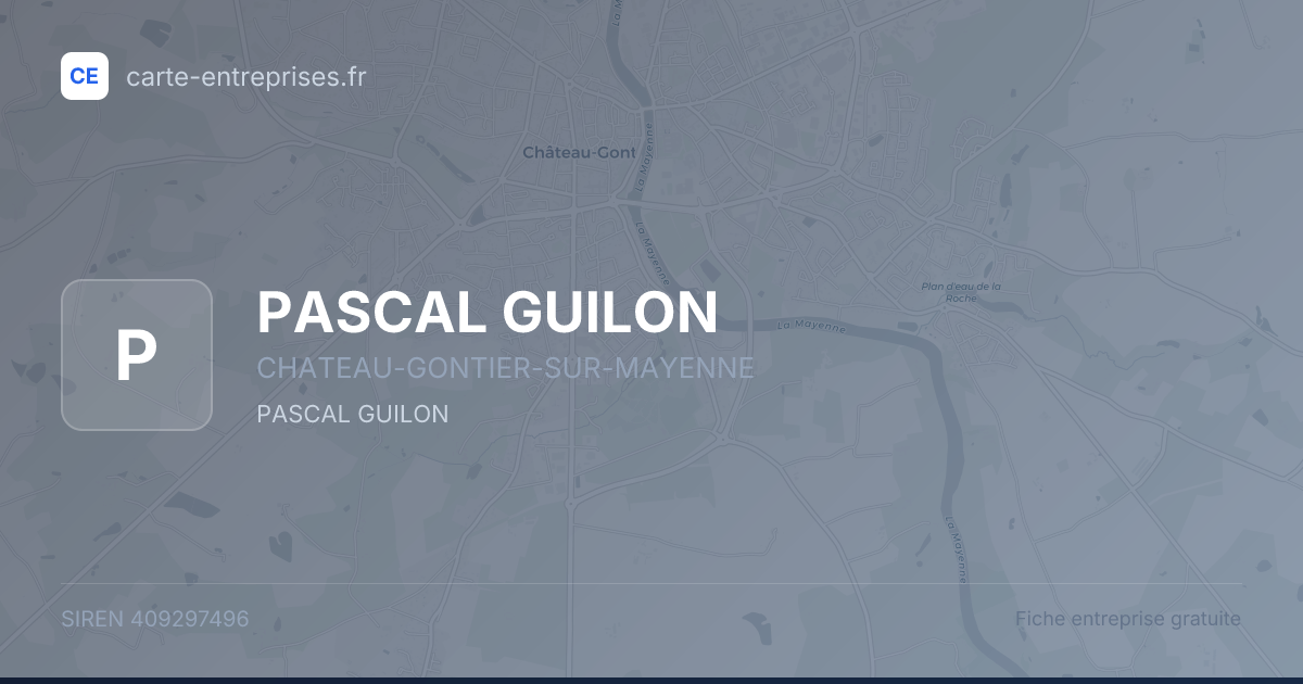 PASCAL GUILON — 409297496 — fiche entreprise