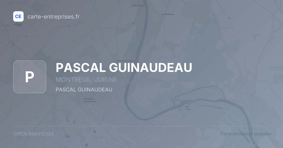 PASCAL GUINAUDEAU — 889412334 — fiche entreprise