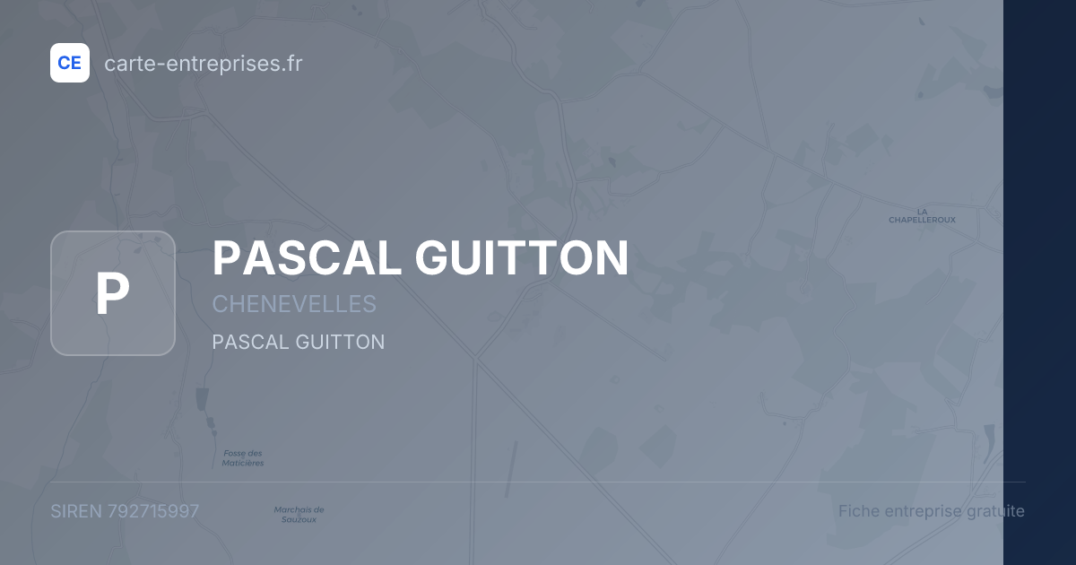 PASCAL GUITTON — 792715997 — fiche entreprise