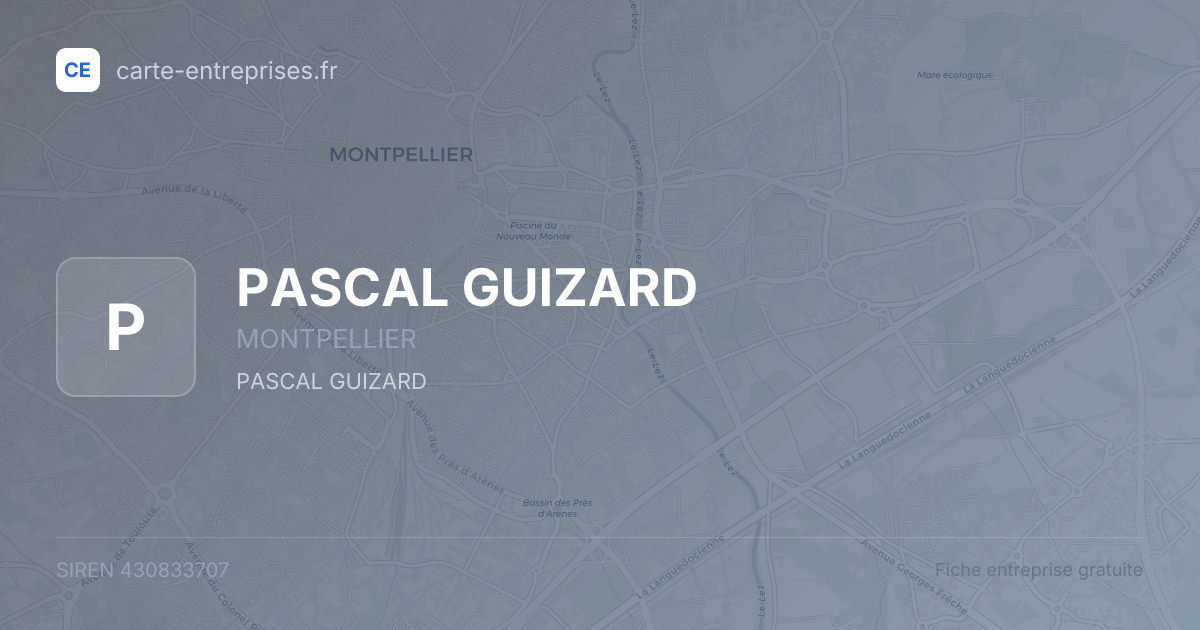PASCAL GUIZARD — 430833707 — fiche entreprise