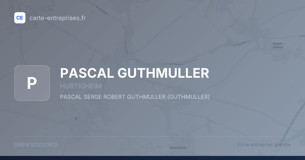 PASCAL GUTHMULLER — 523320810 — fiche entreprise