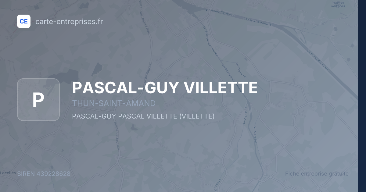 PASCAL-GUY VILLETTE — 439228628 — fiche entreprise