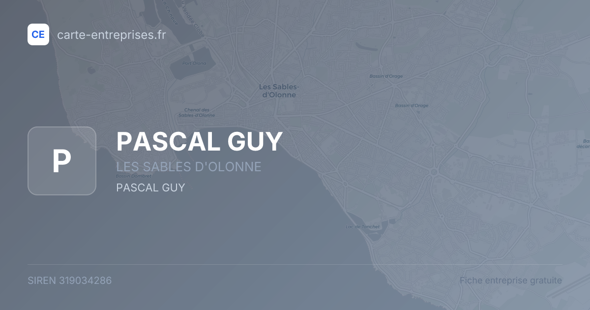 PASCAL GUY — 319034286 — fiche entreprise