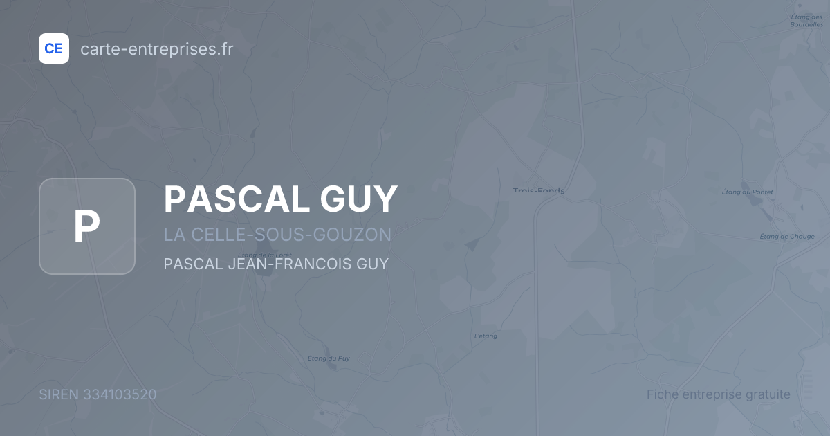 PASCAL GUY — 334103520 — fiche entreprise