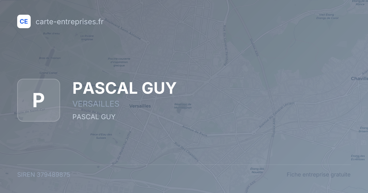 PASCAL GUY — 379489875 — fiche entreprise