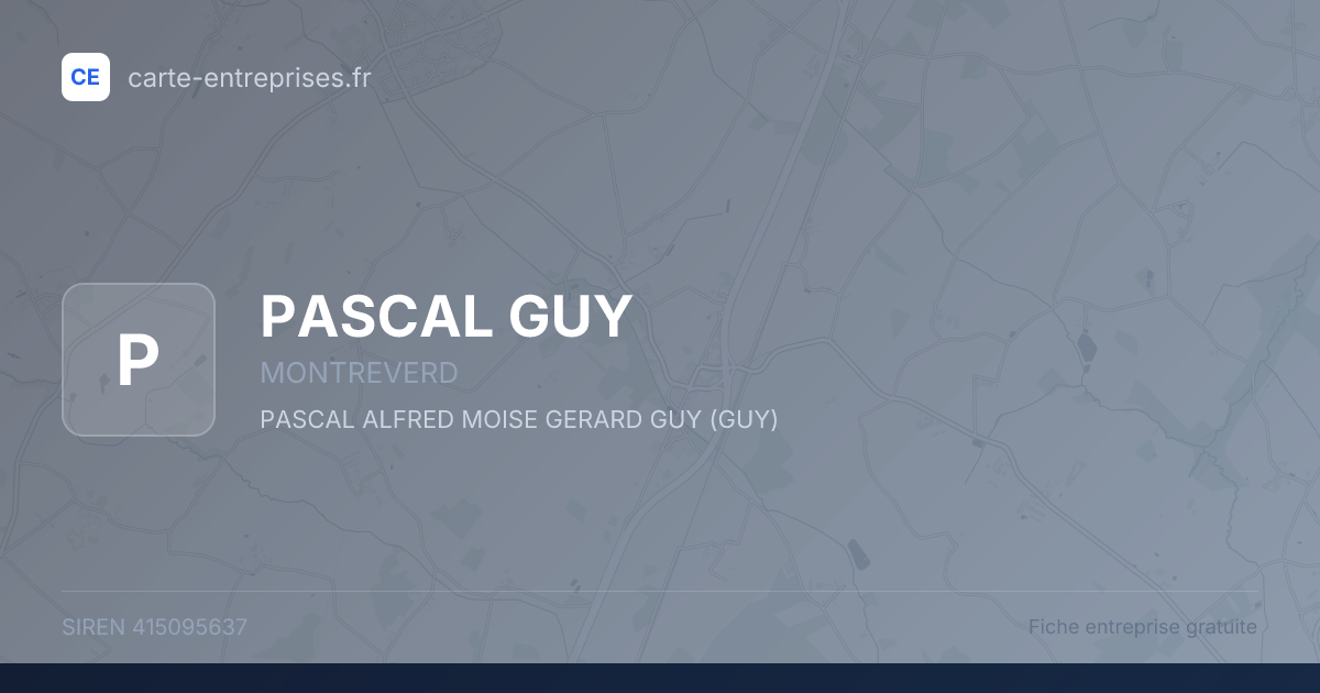 PASCAL GUY — 415095637 — fiche entreprise