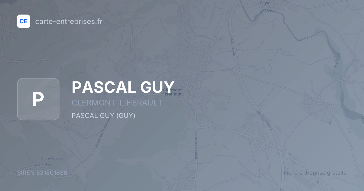 PASCAL GUY — 521801886 — fiche entreprise