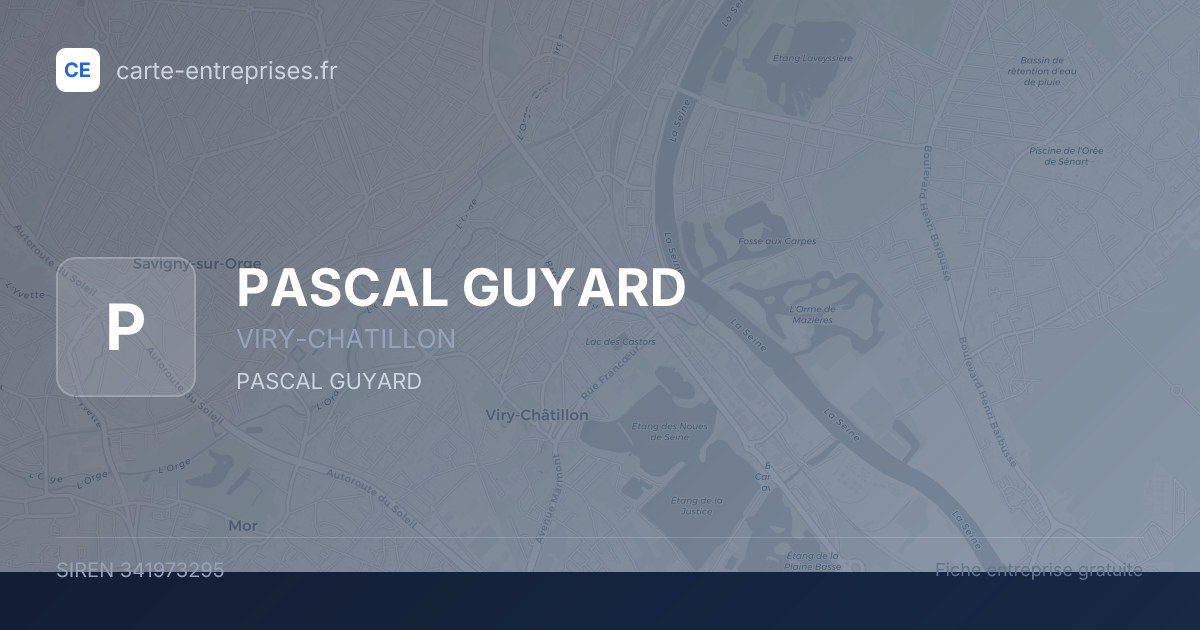 PASCAL GUYARD — 341973295 — fiche entreprise