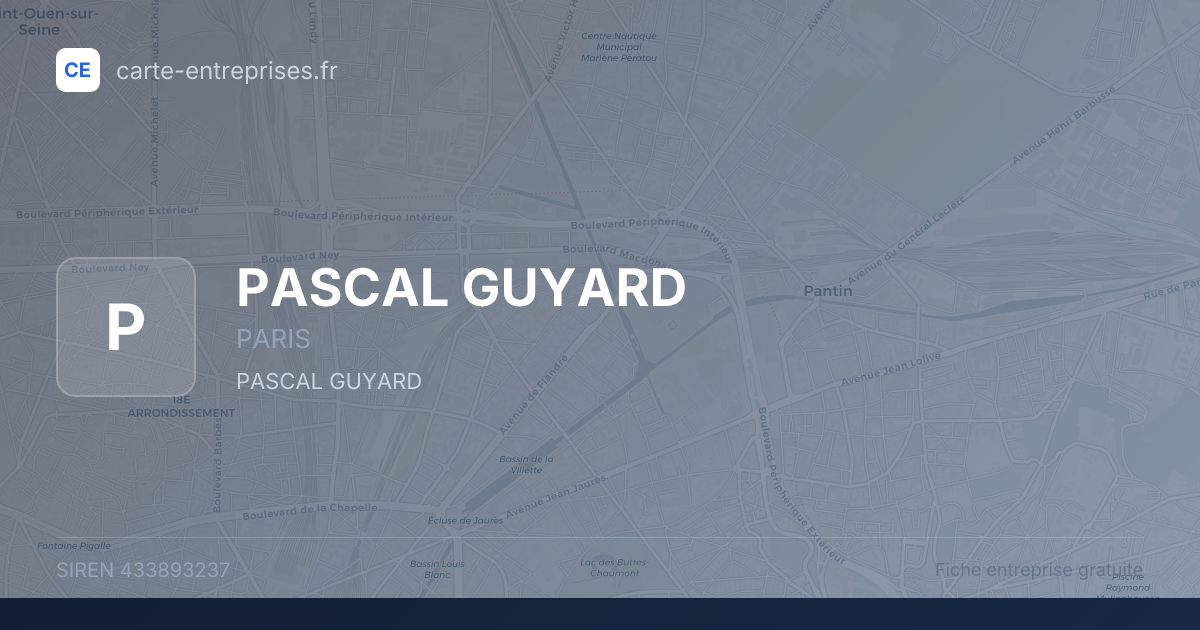 PASCAL GUYARD — 433893237 — fiche entreprise