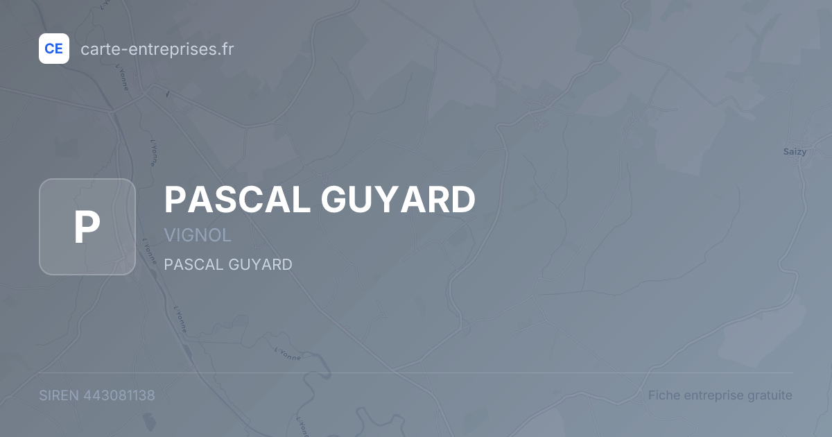 PASCAL GUYARD — 443081138 — fiche entreprise