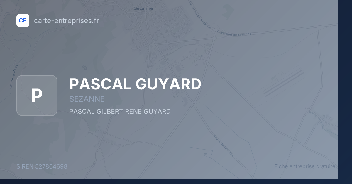 PASCAL GUYARD — 527864698 — fiche entreprise