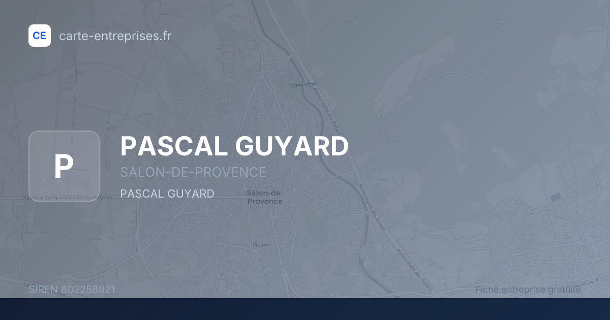 PASCAL GUYARD — 802258921 — fiche entreprise
