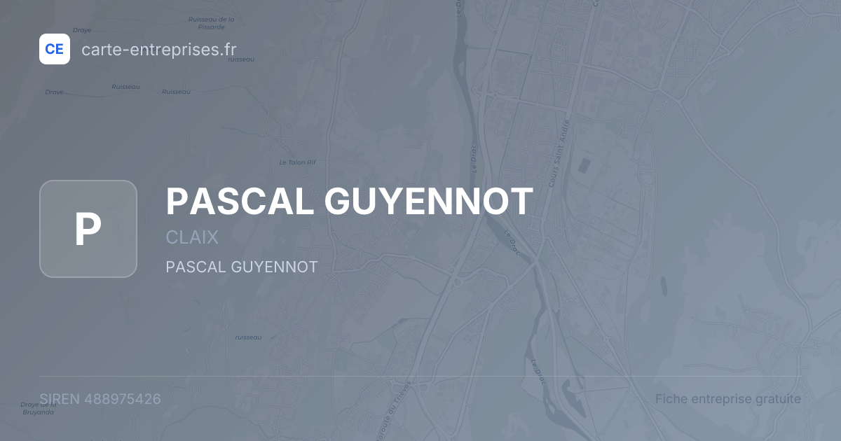 PASCAL GUYENNOT — 488975426 — fiche entreprise
