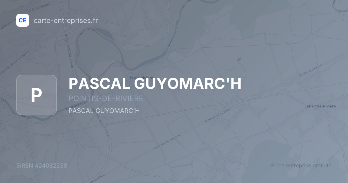 PASCAL GUYOMARC'H — 424082238 — fiche entreprise