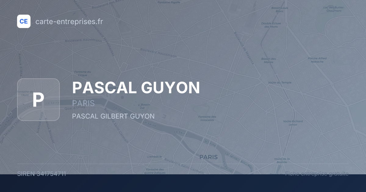 PASCAL GUYON — 341754711 — fiche entreprise