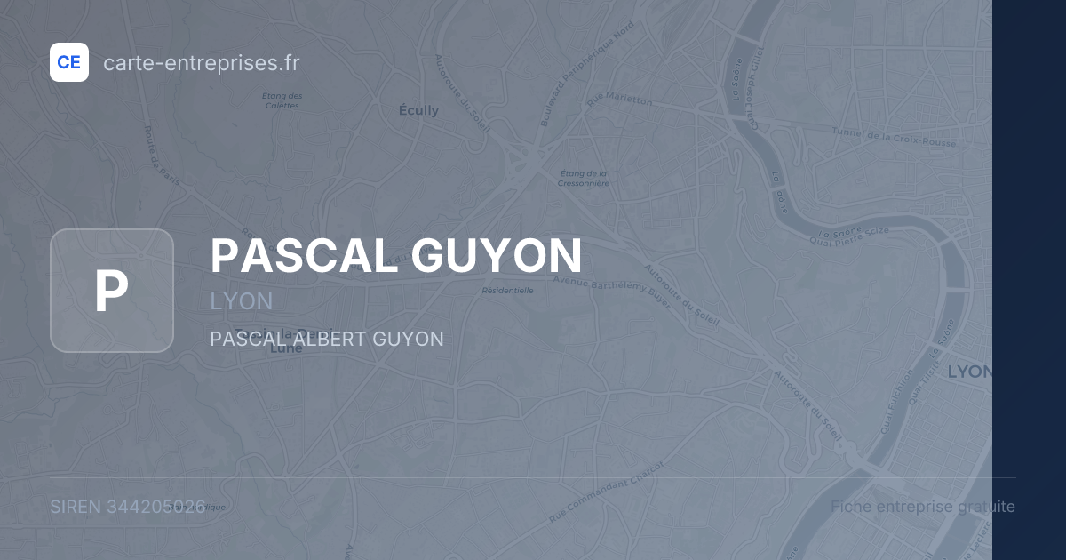 PASCAL GUYON — 344205026 — fiche entreprise