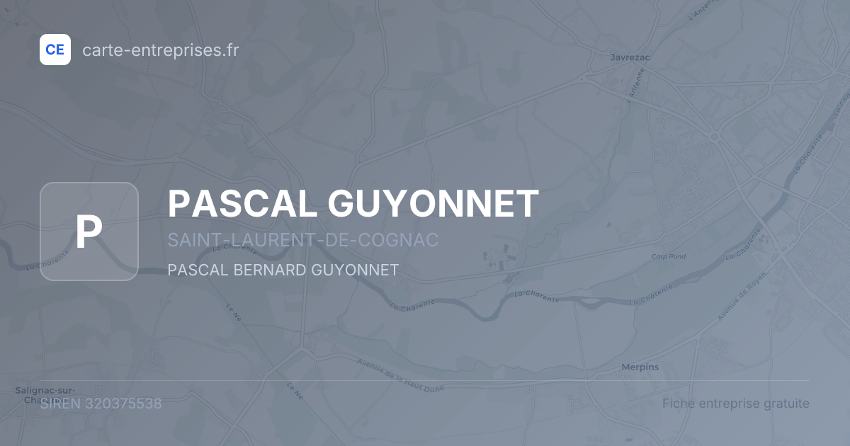 PASCAL GUYONNET — 320375538 — fiche entreprise