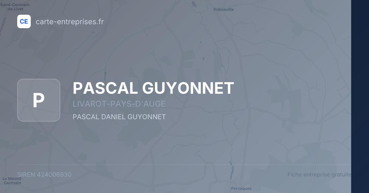 PASCAL GUYONNET — 424006930 — fiche entreprise