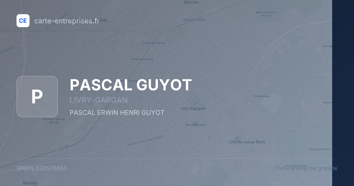 PASCAL GUYOT — 328576855 — fiche entreprise
