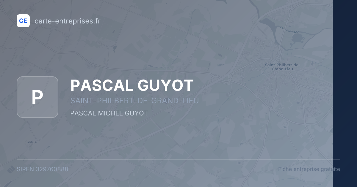 PASCAL GUYOT — 329760888 — fiche entreprise