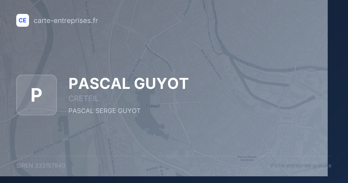 PASCAL GUYOT — 333157840 — fiche entreprise