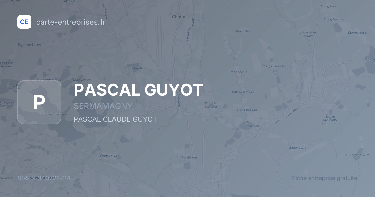 PASCAL GUYOT — 340721224 — fiche entreprise