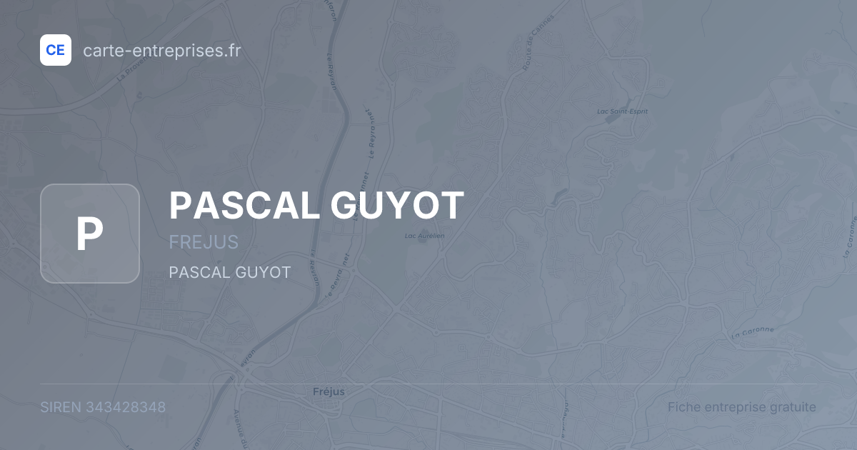 PASCAL GUYOT — 343428348 — fiche entreprise