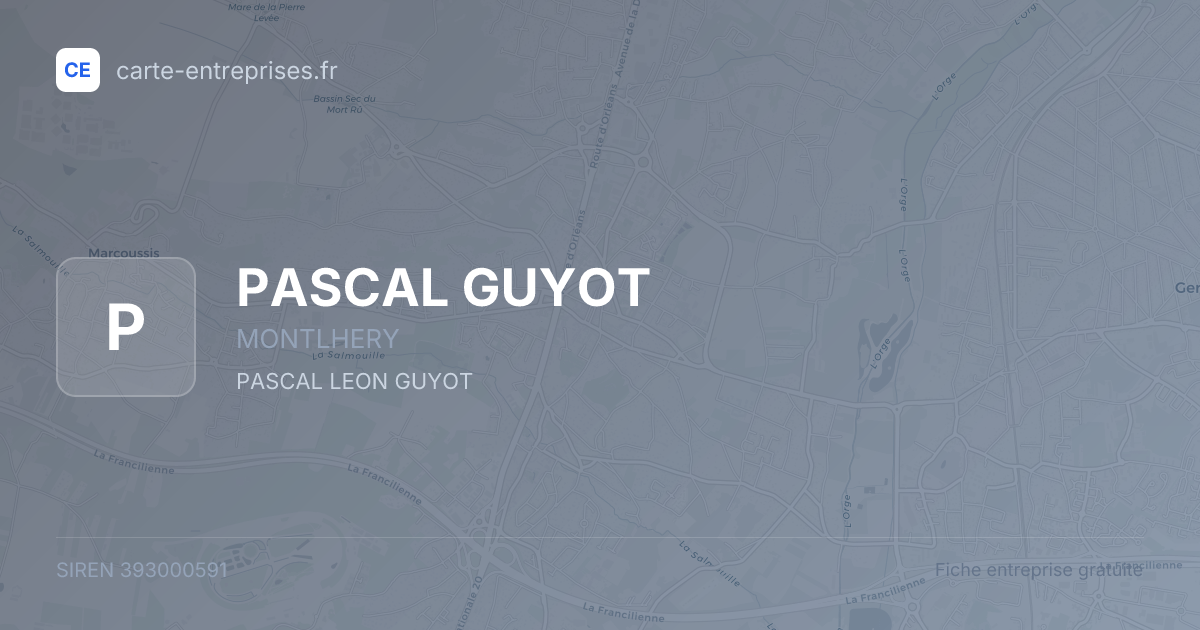 PASCAL GUYOT — 393000591 — fiche entreprise