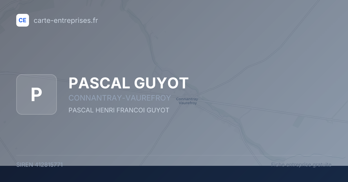 PASCAL GUYOT — 412815771 — fiche entreprise