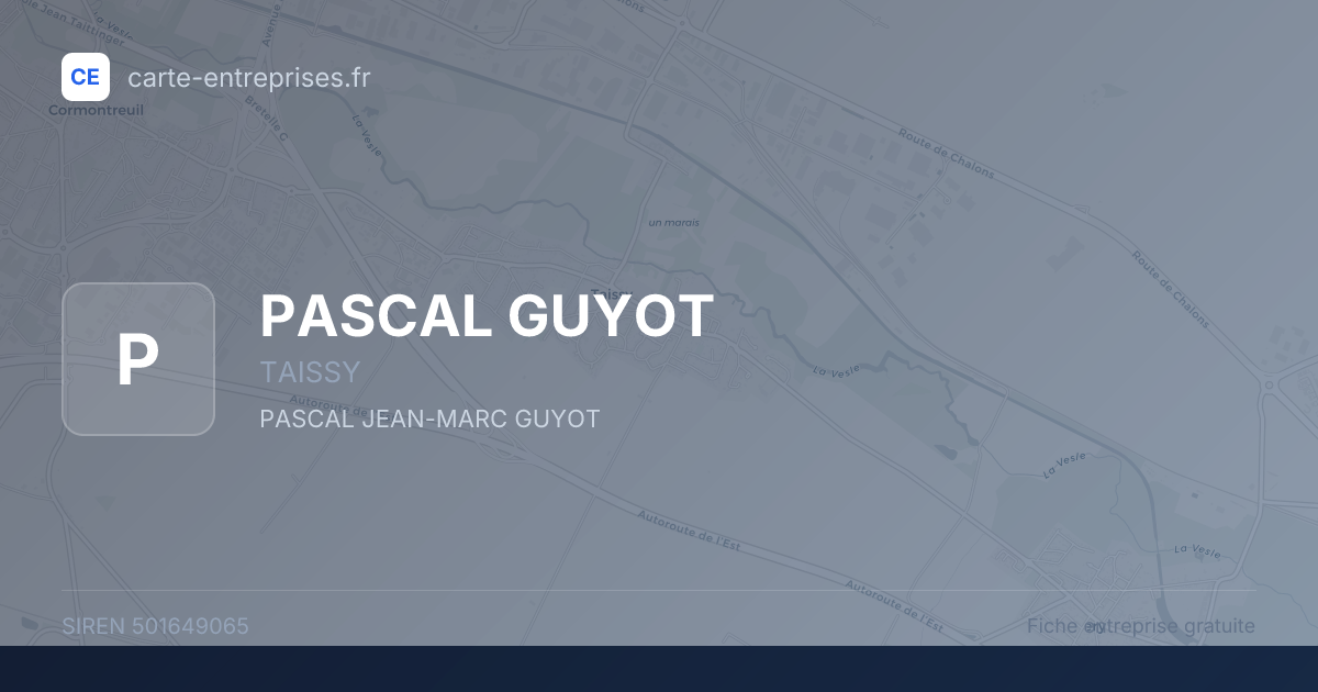 PASCAL GUYOT — 501649065 — fiche entreprise