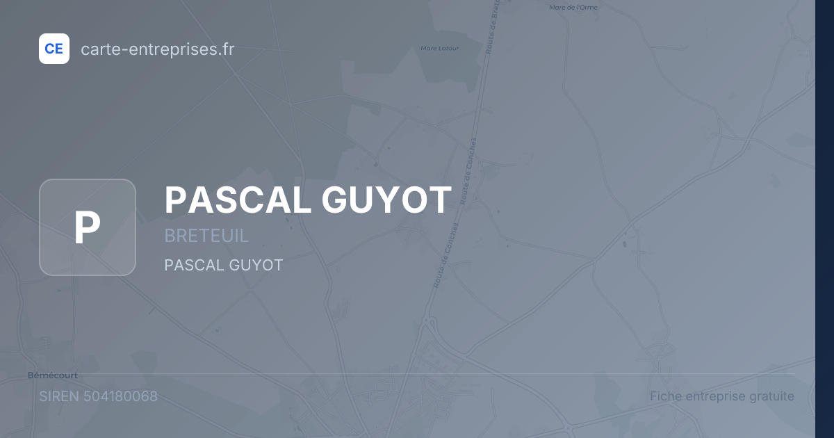 PASCAL GUYOT — 504180068 — fiche entreprise