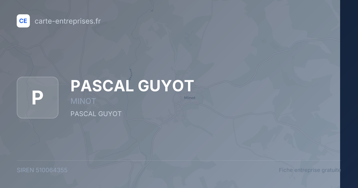 PASCAL GUYOT — 510064355 — fiche entreprise