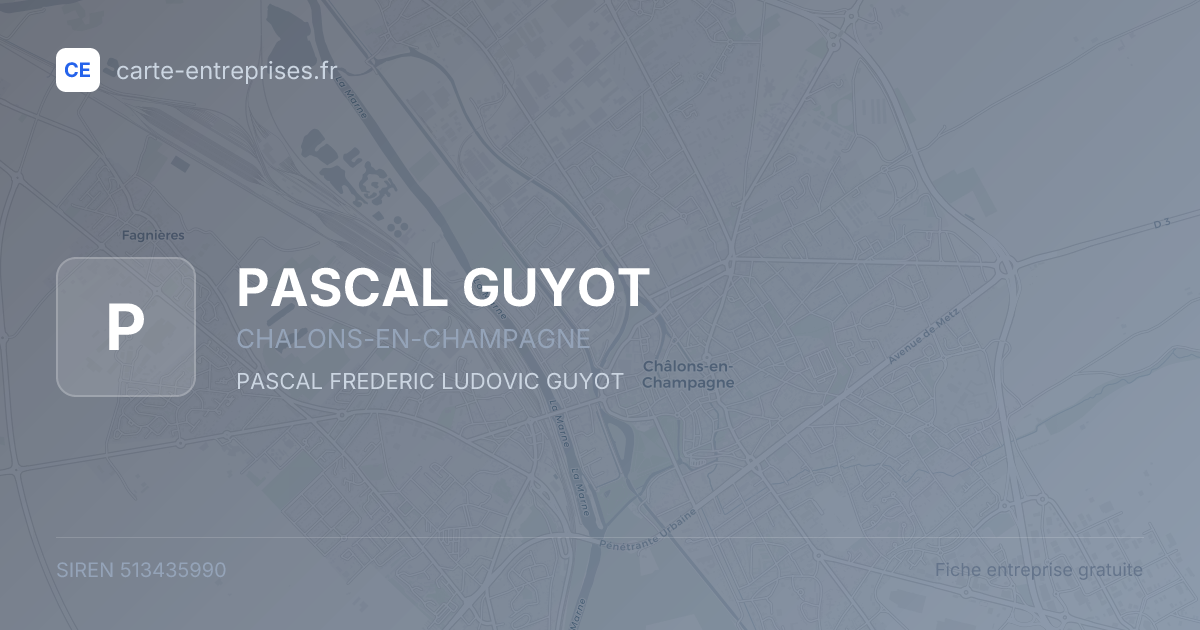 PASCAL GUYOT — 513435990 — fiche entreprise