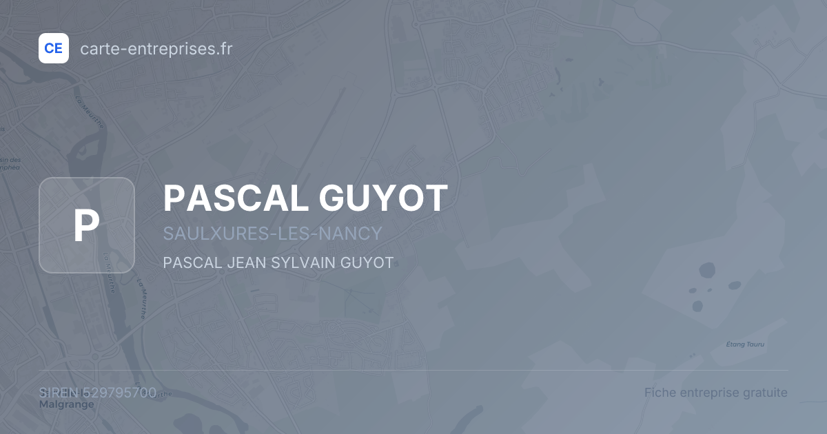 PASCAL GUYOT — 529795700 — fiche entreprise