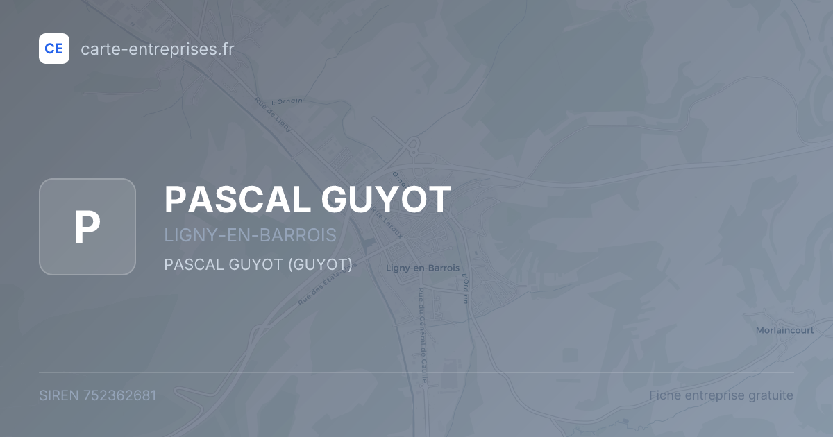 PASCAL GUYOT — 752362681 — fiche entreprise