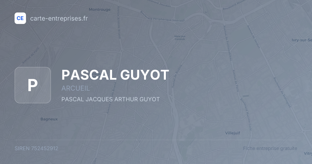 PASCAL GUYOT — 752452912 — fiche entreprise