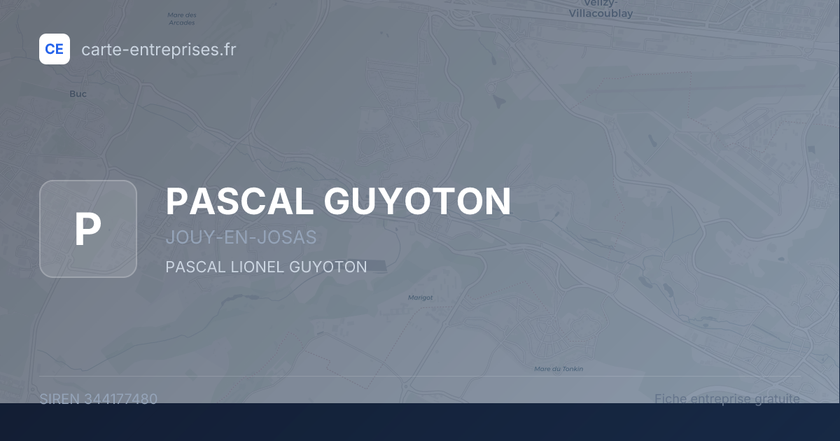 PASCAL GUYOTON — 344177480 — fiche entreprise