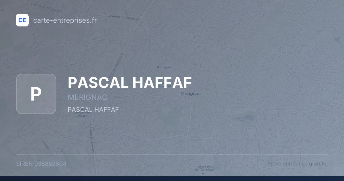 PASCAL HAFFAF — 938862604 — fiche entreprise