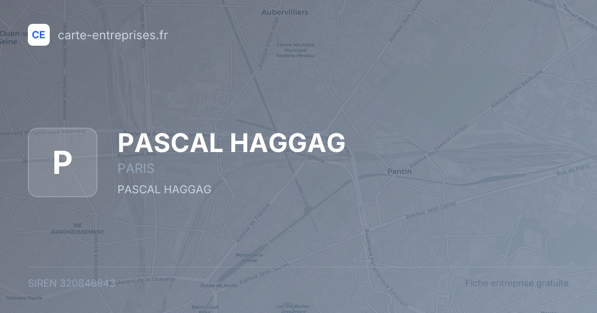 PASCAL HAGGAG — 320846843 — fiche entreprise
