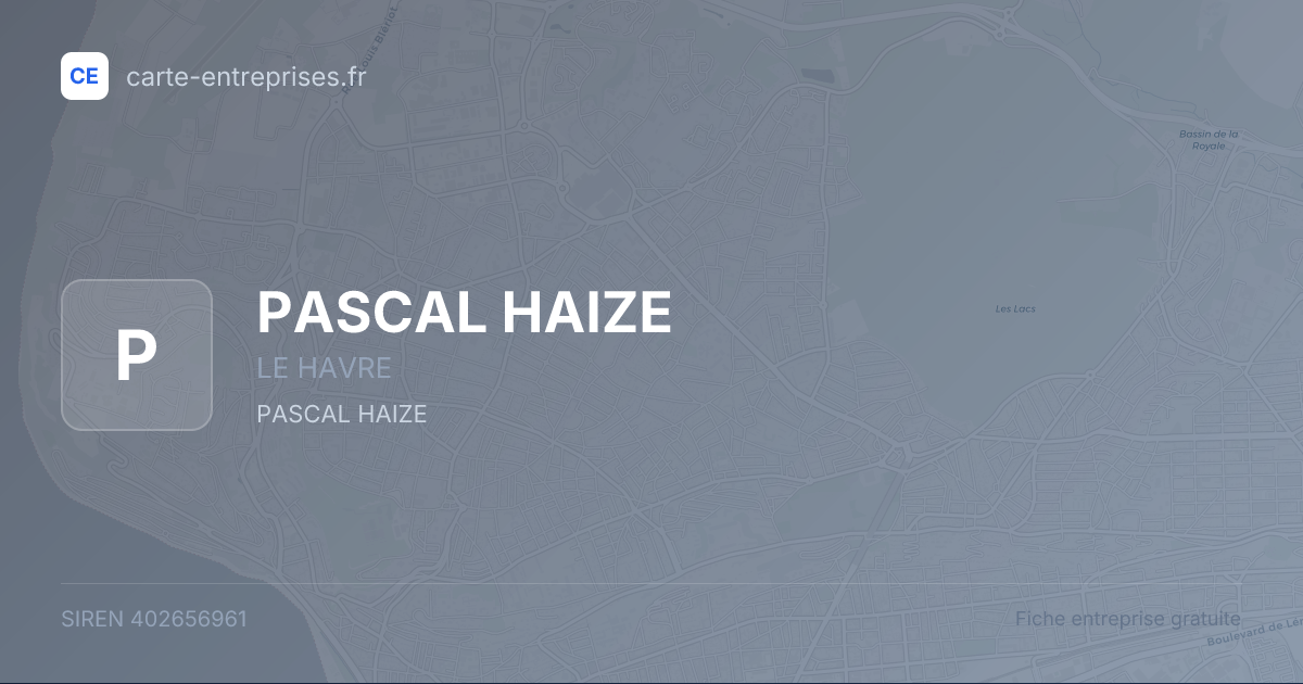 PASCAL HAIZE — 402656961 — fiche entreprise