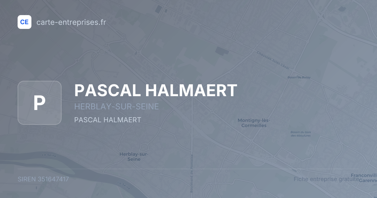PASCAL HALMAERT — 351647417 — fiche entreprise