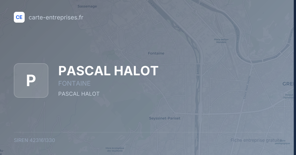 PASCAL HALOT — 423161330 — fiche entreprise