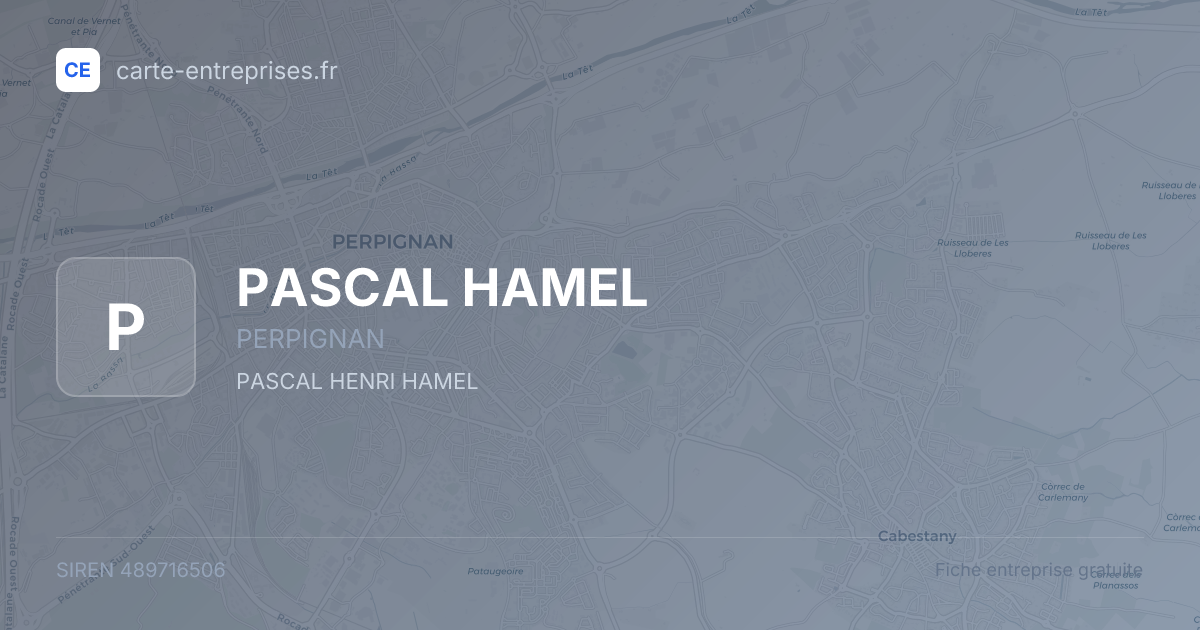 PASCAL HAMEL — 489716506 — fiche entreprise